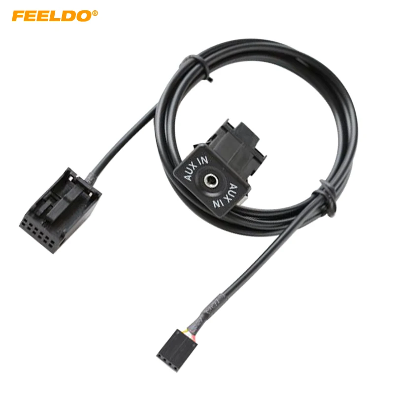 

Автомобильный радиоприемник FEELDO с разъемом AUX-In, 12 контактов, адаптер AUX для Ford Fiesta Mondeo Focus, провод, аудио вспомогательный кабель, адаптер # HQ7168