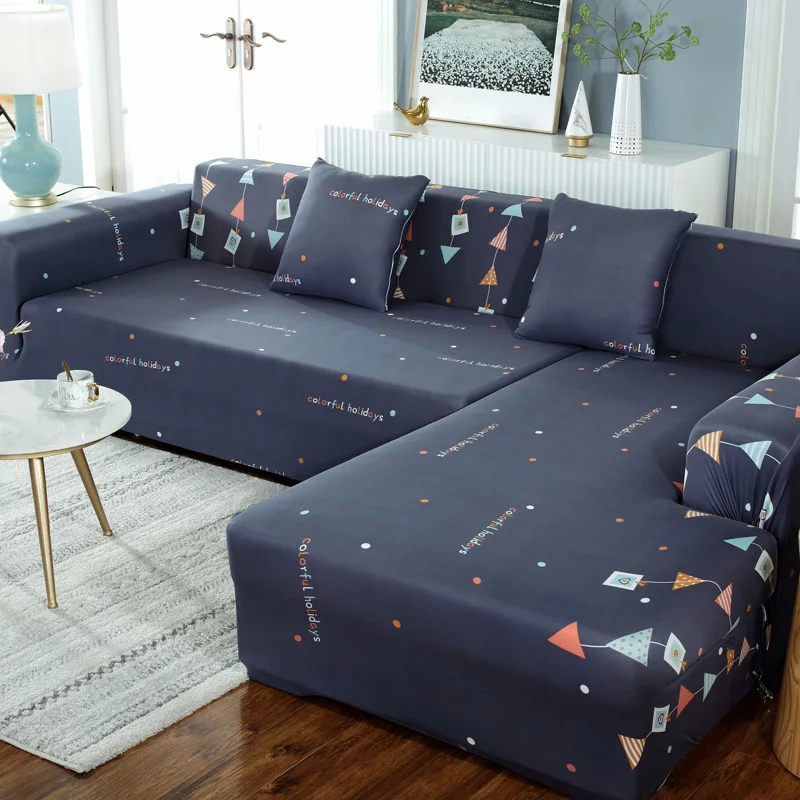 Эластичные чехлы для диванов универсальные гостиной угловые шезлонги форма L |