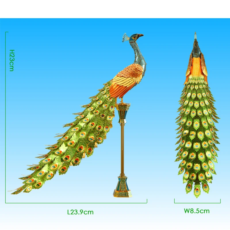 Игрушка для взрослых головоломка 3D металлическая головоломка Красочный Павлин Сделай Сам Лазерная головоломка модель набор высокая сложная Подростковая Игрушка Головоломка