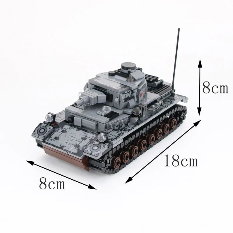 Günstig WW2 Military Deutschland IV Tank Bausteine kompatibel legoing WW2 Military Tank Armee Soldaten Figuren Waffe teile Ziegel Spielzeug