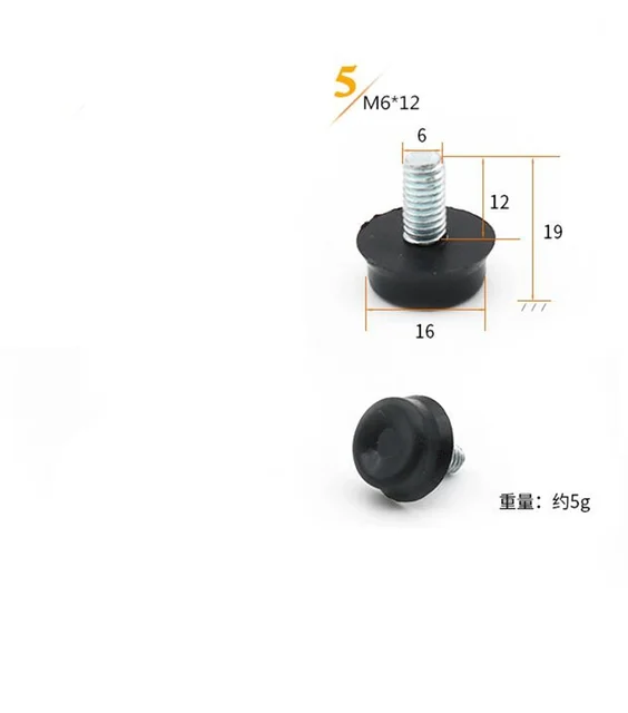 8pc/lot Furniture Adjustable Bolt Chair Feet level Floor Protector leg Pad Base M8 M6 Sofa Cabinet Table Mute damping anti-skid 5