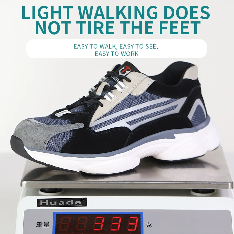 New style Men's Safety Shoes Boots With Steel Toe Cap Casual Men's Boots Work Indestructible Shoes Puncture-Proof Work Sneakers