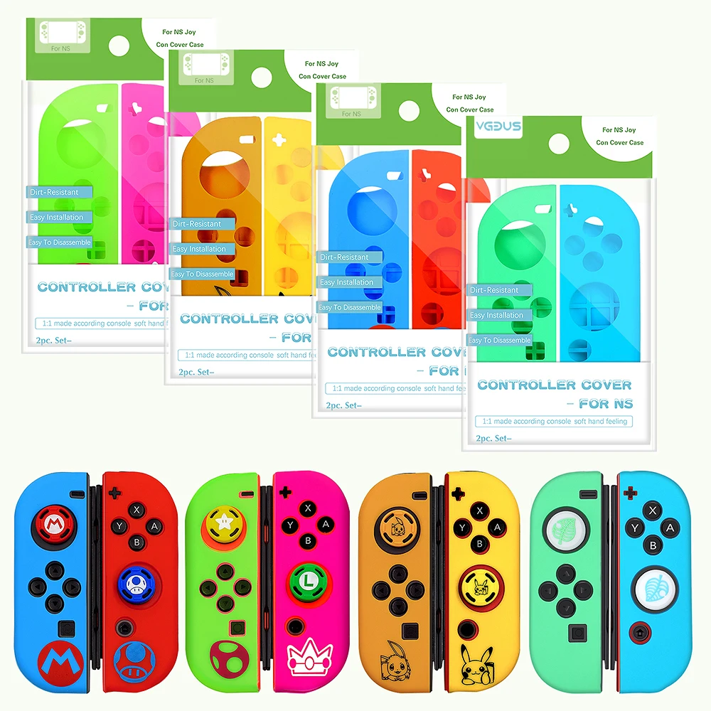 4 1 Joycon Cover Protector Joy Cons Grip Gel Guard Switch Joy Con