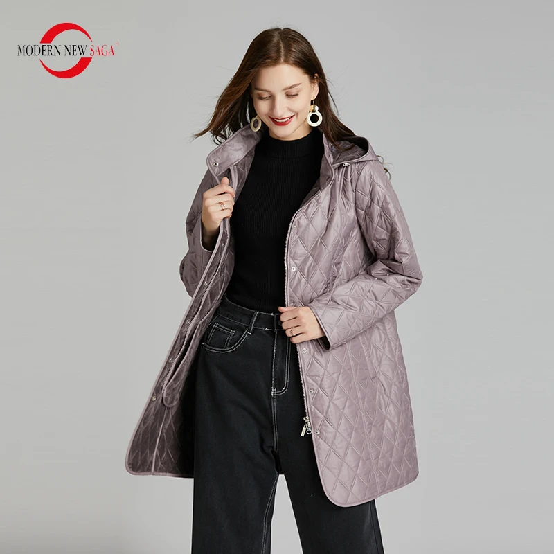 

MODERN NEW SAGA 2020 Autumn Women Coat Spring Warm Long Jacket Woman Parkas Long Coat Female Quilted Coat Overcoat Fleece Liner