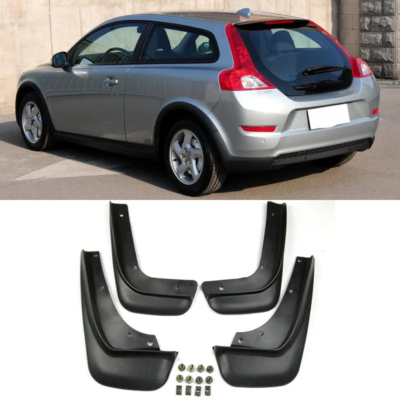 Передние задние брызговики для автомобилей VOLVO C30(без окрашенных уплотнений) 2007-2013 mudflaps Брызговики щиток крыло брызговиков 2010 2011