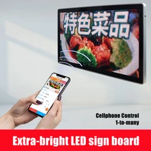 

Extra Bright LED Sign Board Advertising Display Screen Extra Thin LED Panel Store Sign Elevator Ads Screen for Indoor Ads Media
