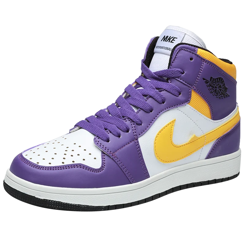 nuevos zapatos de baloncesto para Hombre, Zapatillas deportivas, amarillas, transpirables, para Hombre, botas de bal - Цвет: Фиолетовый