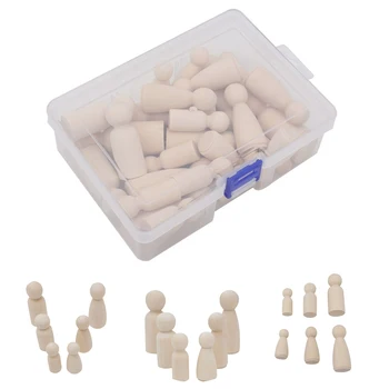 

Preparation Peg Teethers Unfinished Different Size Wood People Stained Hard Dolls Solid Family Ramp Paint Baby