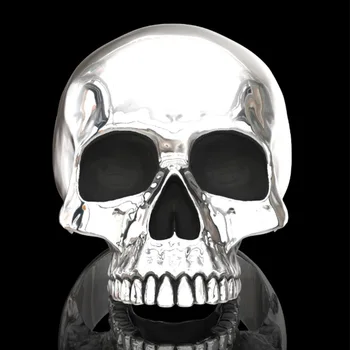 

Personality Exaggerated S925 Silver Skull Ring Vintage Punk Popular Festival Banquet Men's Ring Gift Jewelry Ring Wholesale