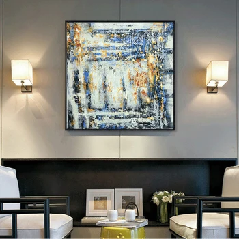 

100% Hand Painted Oil Painting On Canvas Handmade Modern Abstract Colorful Landscape Oil Painting Pictures For Home Decoration