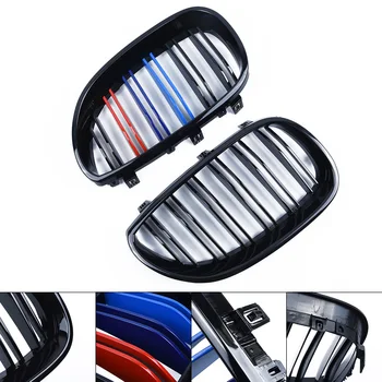 

M-Color Grilles Left Gloss Black Front Kidney Grill 2003-2010 5 Series