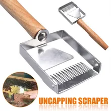 Drop Shipping Beekeeping Equipment Uncapping Scraper Honey Honeycomb Scraper Wooden Handle Tool Uncapping Fork Beekeeping
