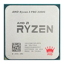 AMD Ryzen 3 PRO 2200G R3 PRO 2200G 3,5 GHz Quad-Core CPU Prozessor 65W YD220BC5M4MFB buchse AM4