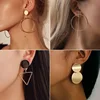 Korean Statement Geometric Drop Earrings For Women 2022 Fashion Jewelry Vintage Round Asymmetric Gold Earring Oorbellen Brincos ► Photo 1/6