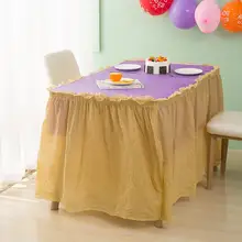 PEVA утилизация Премиум Пластиковый Тюль Юбка для стола сладкие конфеты вечерние юбки для свадьбы День рождения украшения для детского душа