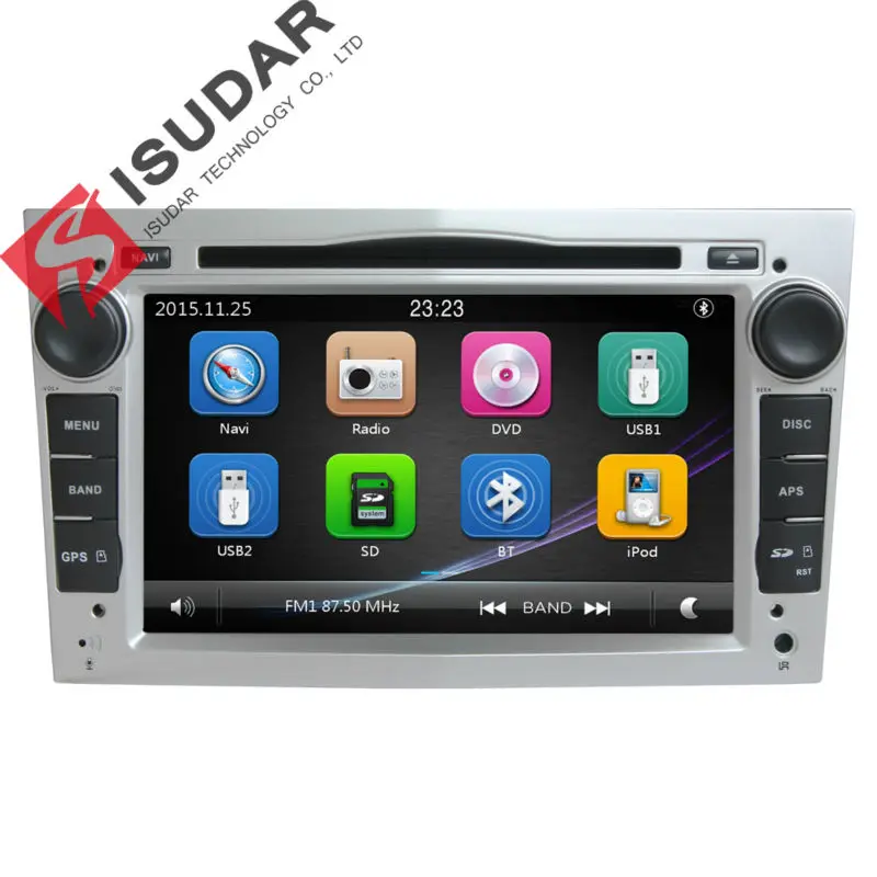 Isudar Автомагнитола с Сенсорным 7 Дюймовым Экраном Для Автомобилей