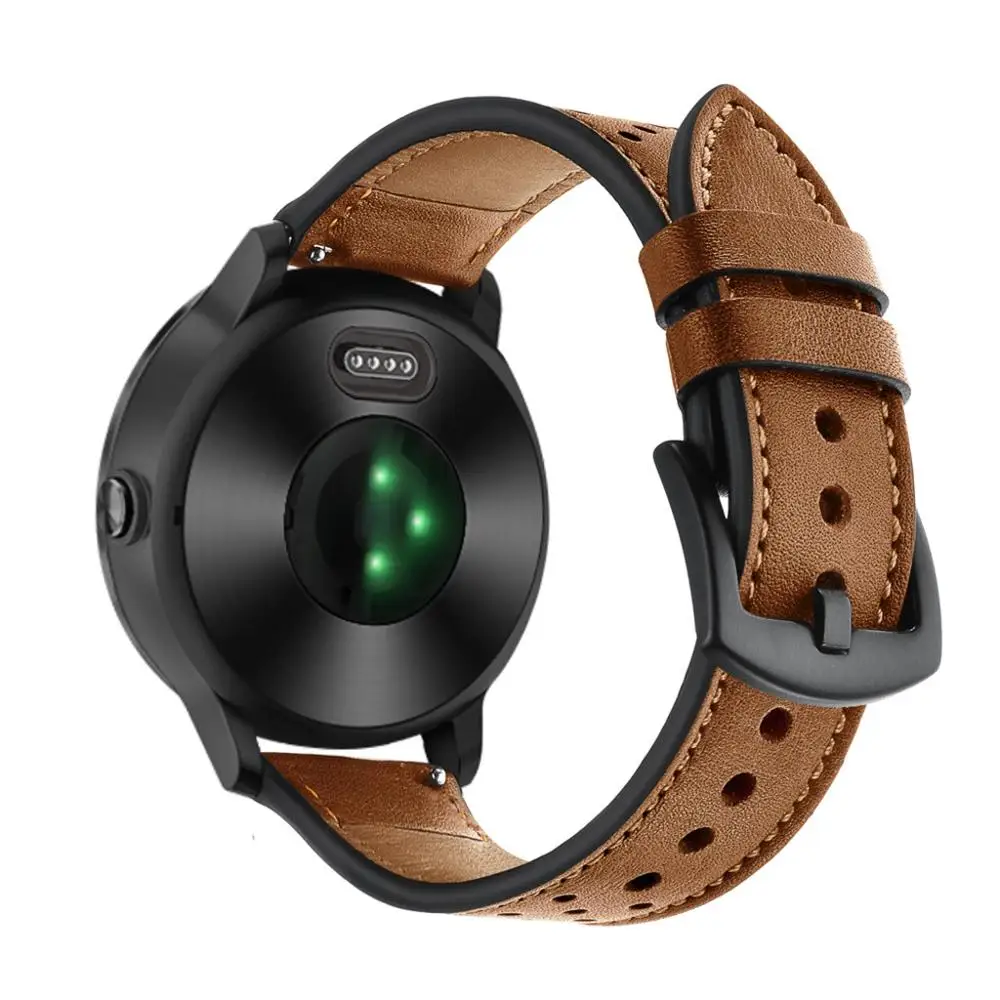 Для кожаного ремешка 20 мм Garmin vivoactive 3 музыкальный браслет ремешок для Garmin vivomove HR vivoactive3 Смарт-часы ремешок