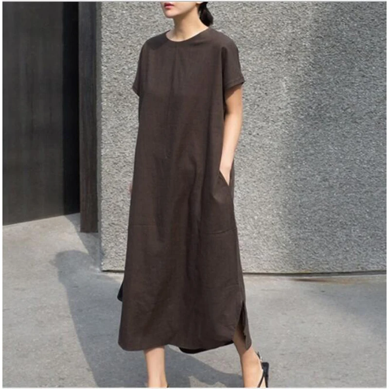 

New 2020 Summer Women's Dresses Vintage short Sleeve Fashionable Elegant dress Pleated Female pink black white Long Dress CL370