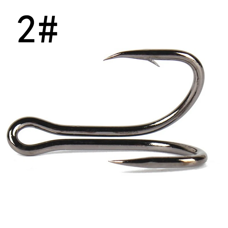 

50Pcs/Set Fishing Hook Sharp Treble Hooks High Carbon Steel Size 1/2/4/6/8 Hooks