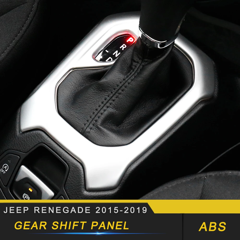 

For Jeep Renegade 2015 2016 2017 2018 2019 Car Gear Shift Panel Cover Decoration Trim Sticker Interior Accessories