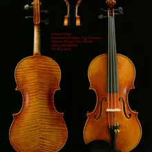 Реальное фото Guarneri del Gesu 1743 Каннон скрипка мастер Wang's own Work No.: W5