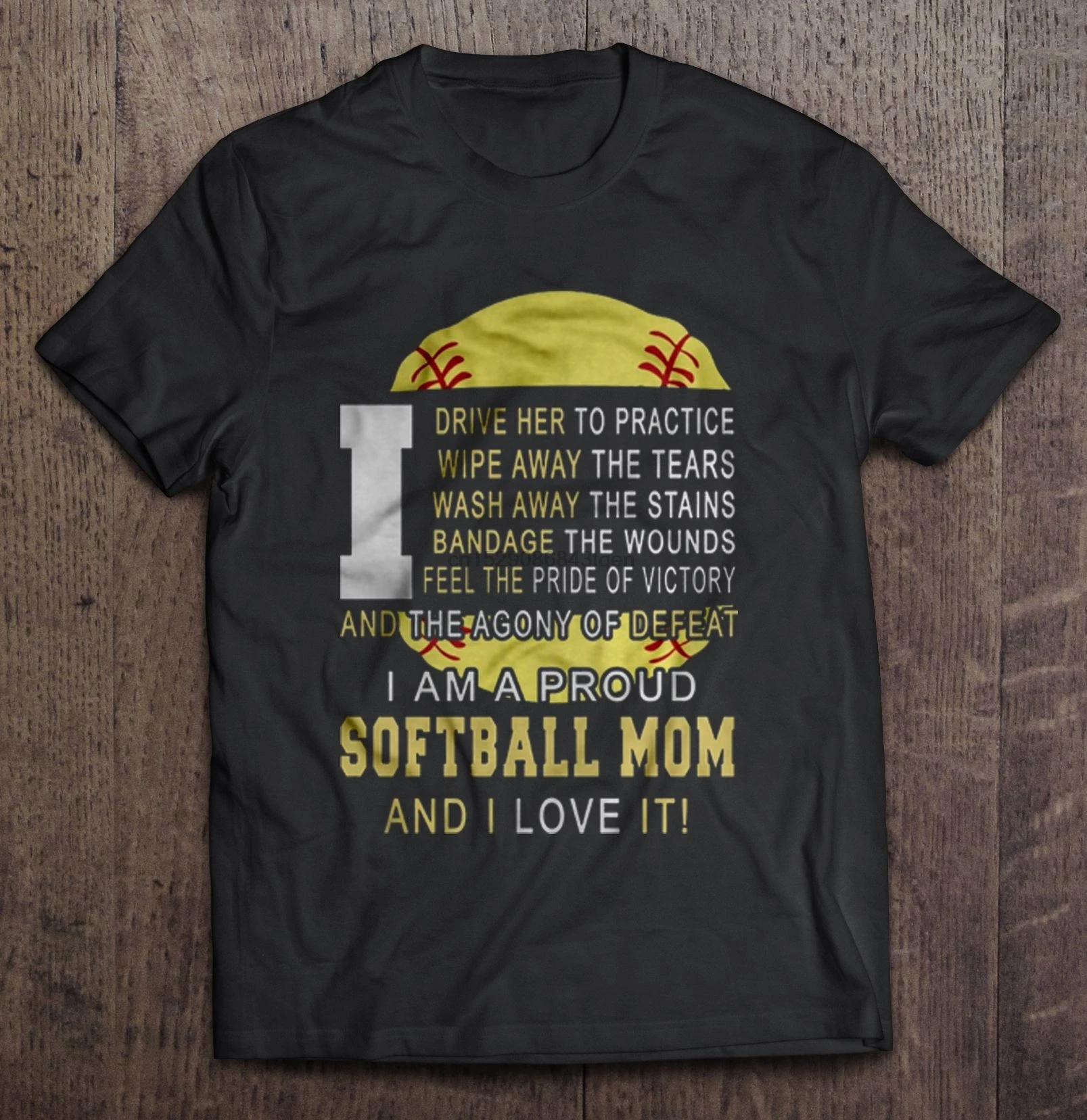 Мужская забавная футболка модная I Driver Her To prench Am A prod Softball Mom And Love It женская | одежда