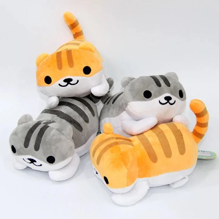 as photos 4 шт./компл. Neko Atsume плюшевые игрушки популярные домашние животные милые плюшевые кулоны куклы 20 см для подарка - Цвет: as photos