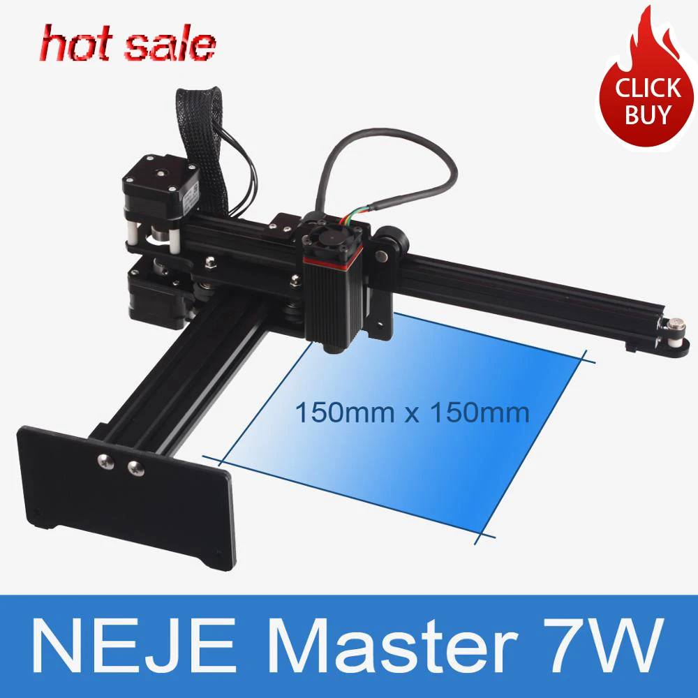 Beste Neje Master 7W Hoge Snelheid Mini Cnc Laser Graveur Voor Metaal Graveren Carving Machine Lasersnijden Graveermachine