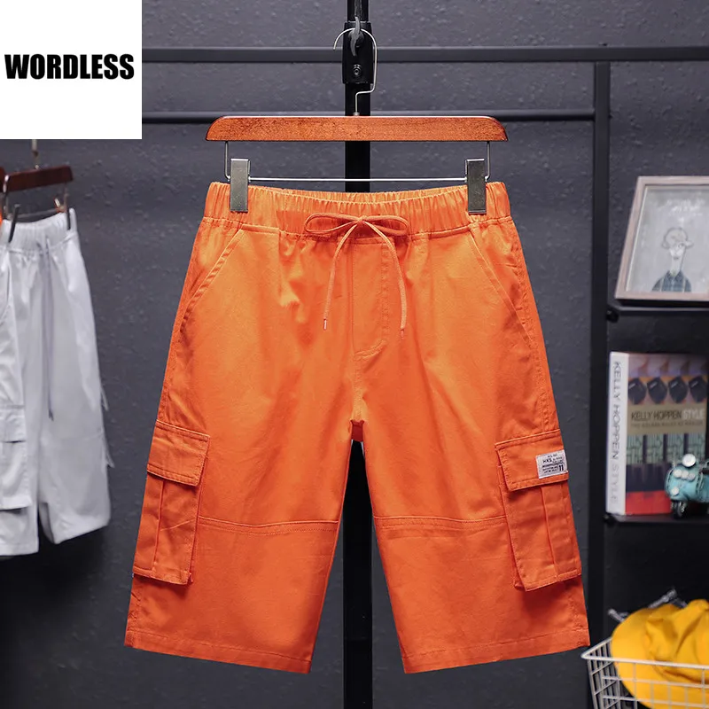 Novedad de verano, pantalón corto Casual suelto recortado para hombre, pantalones cortos deportivos para hombre, ropa de hombre de talla grande 5XL, pantalón corto de playa para hombre