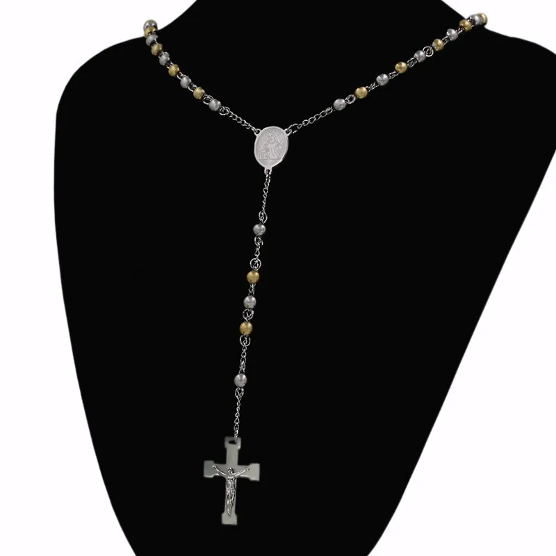 Крест кулон ожерелье христианские ювелирные изделия Collier рок Модные мужские