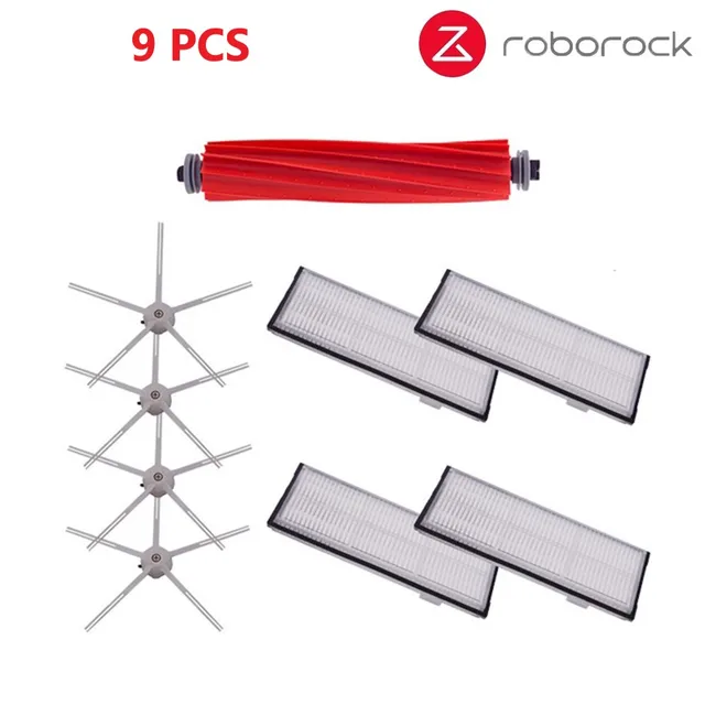 Xiaomi Roborock S7 S70 S75 S7Max s7MaxV T7S Plus Main Roll Brush Mop Rag Hepa Filter Side Brush Vacuum Cleaner Accessories 9 pcs