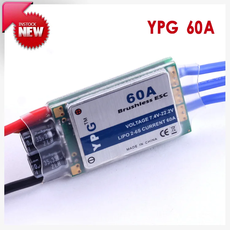 YPG 60A (2 ~ 6S) SBEC бесщеточный контроллер скорости ESC высокое качество 3D RC вертолет |