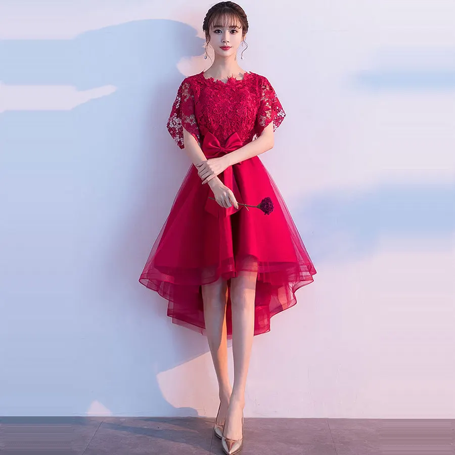 Высокие Низкие платья для выпускного вечера для беременных женщин Vestidos De Gala Y003 размера плюс вечерние ночные платья короткое спереди длинное сзади платье для выпускного вечера