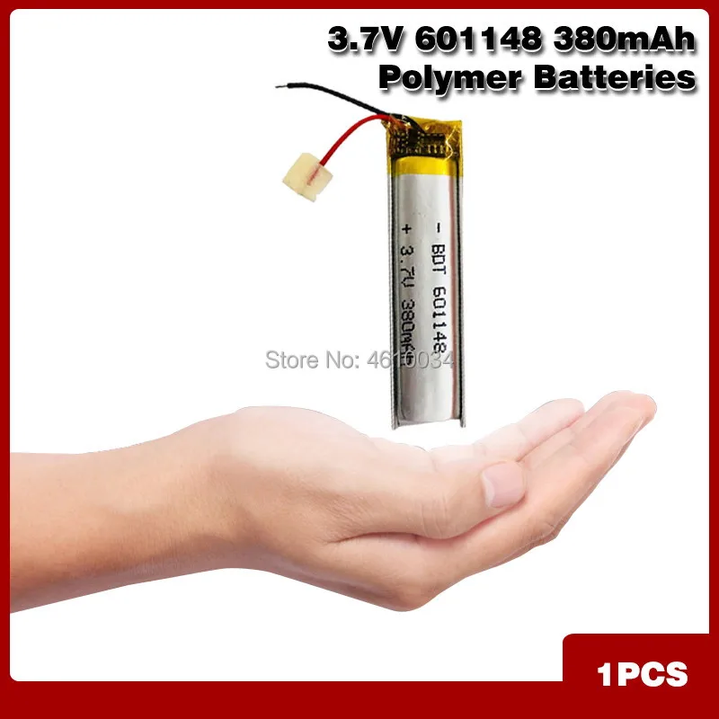 3 7 V 601148 061148P 601148P 380mAh с защитной платой используемой для bluetooth MP3 MP4 литиевой