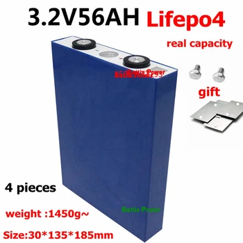 

4pcs Lifepo4 3.2v 60Ah 56Ah 70Ah 75Ah lithium cells 3C discharge for diy 24v 12v 48v backup power battery
