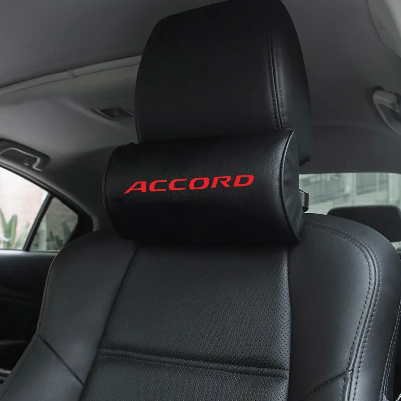 Автомобильная подушка под шею для Honda Accord из искусственной кожи на подголовник