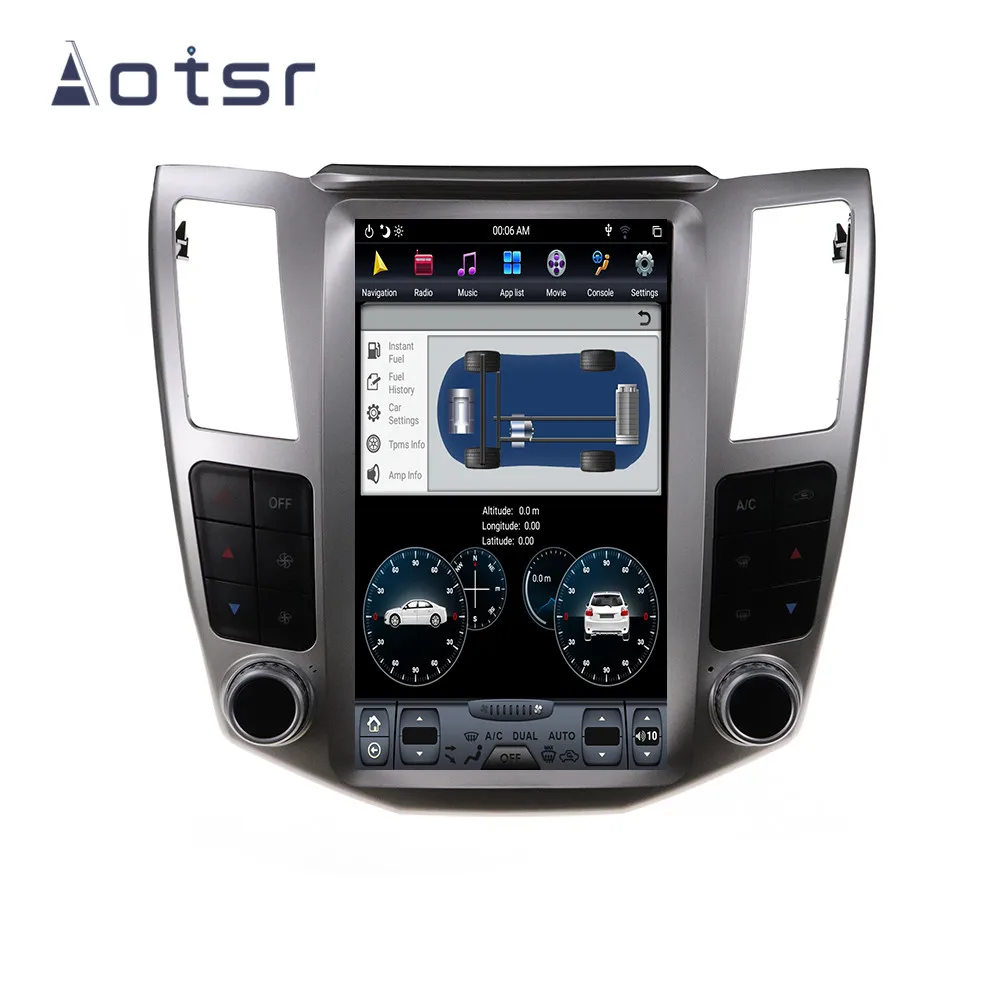 Tesla styel Android 9 автомобильный dvd-плеер gps навигация для Lexus RX300 RX330 RX350 2004-2008 Авто Радио Coche мультимедийный плеер