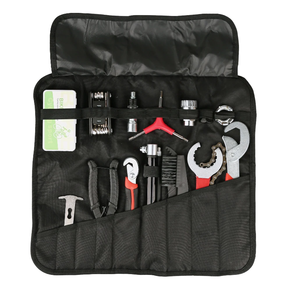 

MTB Bike Accessories Bicycle Repair Tool Bag Multi-function Folding Tire Repair Kits Multifunctional Kit Set for Bike Bicycle