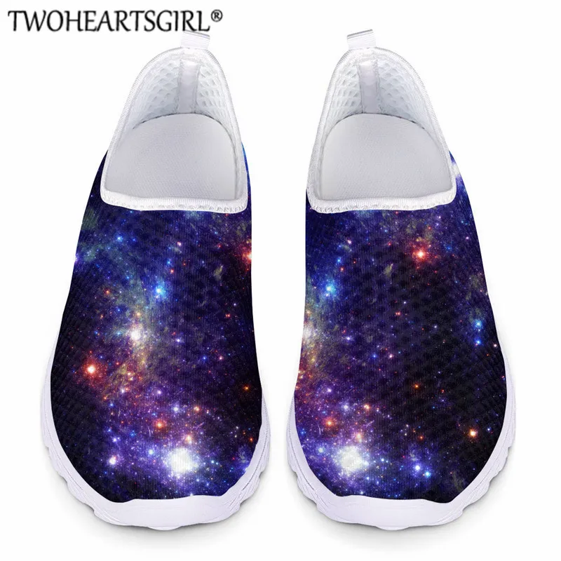 

Twoheartsgirl 2020 New Trend Starry Sky Design Summer Casual Flats Sneakers Light Women Shoes Colorful Non-slip Flats Shoes