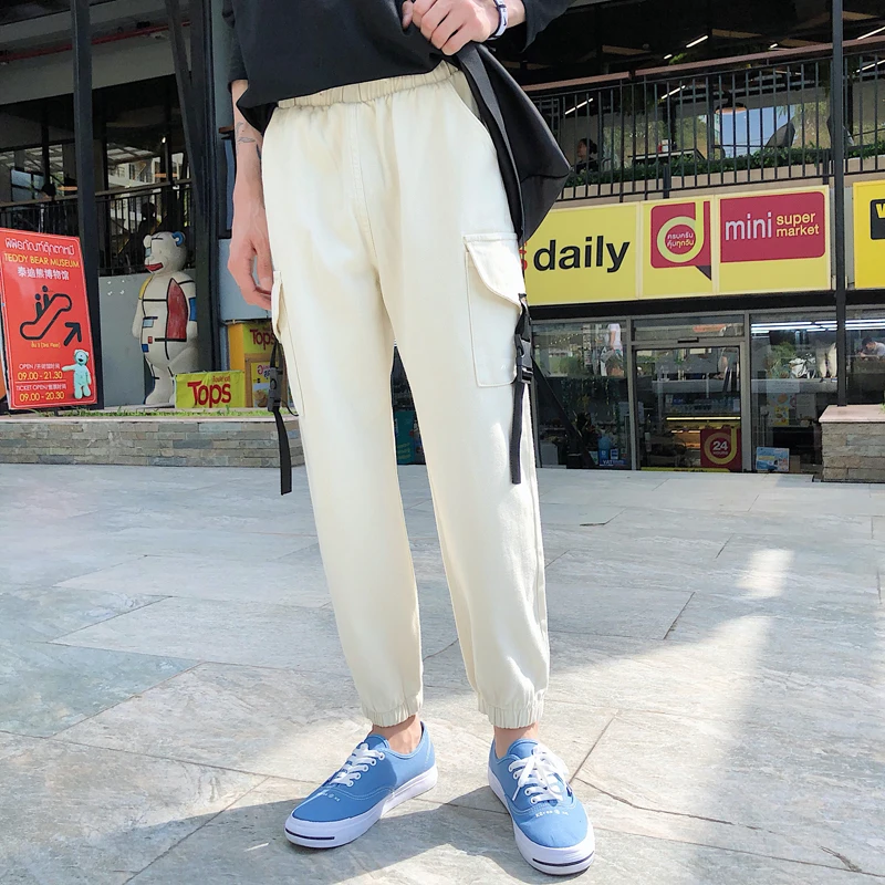 

Nice Spring Qins Port Wind Neutral Casual Pants Shop Owner Original Beam Foot Tooling Denim Black / Camel / Army Green / Khaki
