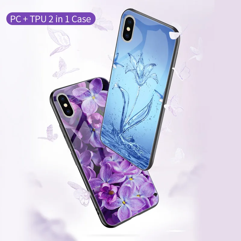 Чехол для iPhone Xs Max Xr 8 7 6 6S Plus 5 5S SE чехол Роскошный телефона PC + TPU XS X задняя крышка| |