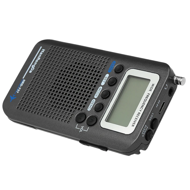 ABKT-HanRongDa HRD-737 Портативный радиоприемник FM/AM/SW/CB/Air/VHF радио World Band с ЖК-дисплеем будильник