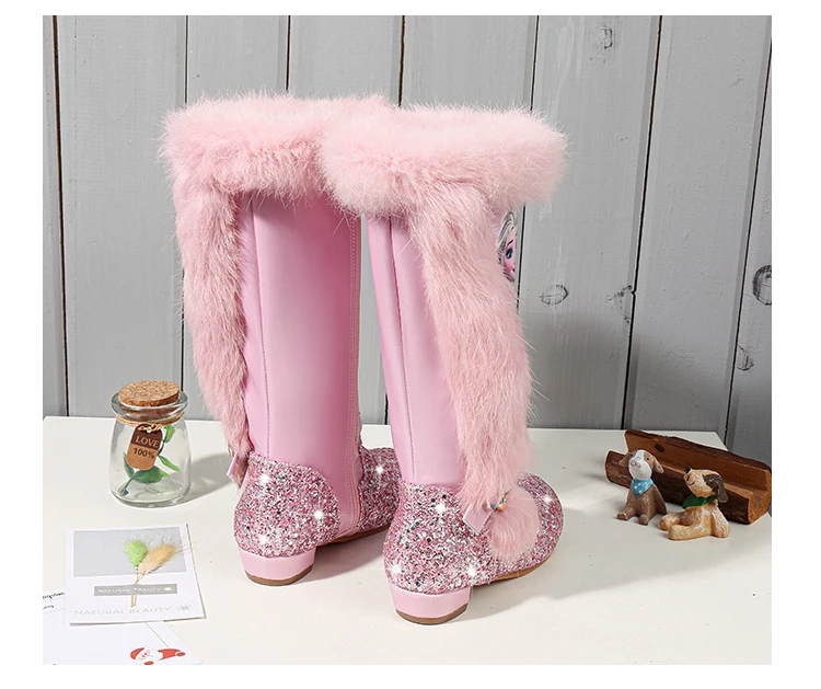 Elsa Princess New Plush Warm Baby Toddler Boots Fashion Child Snow Boots Shoes For Boys Girls Winter Shoes Kids Ankle Boots