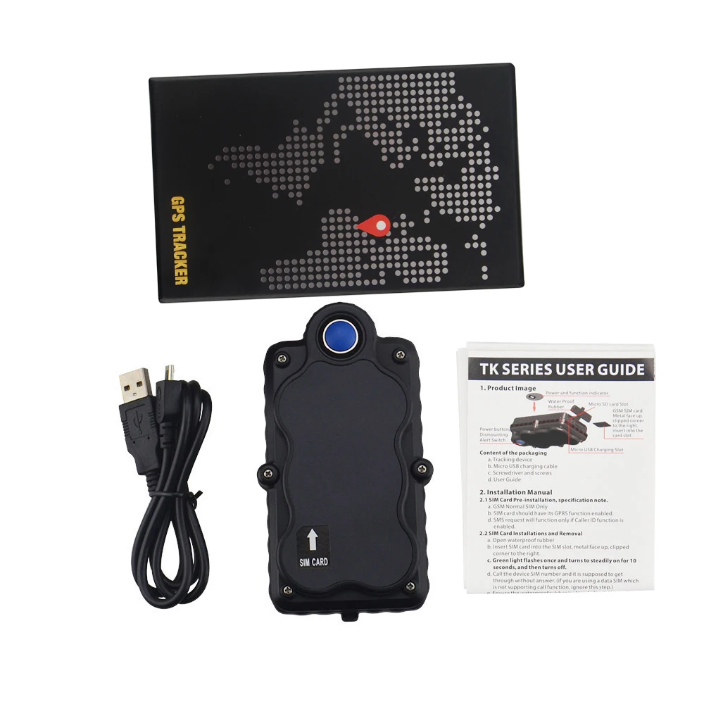 with box 4G LTE gps трекер TK05C с 5000 мАч большой батареей водонепроницаемый Магнит отслеживающее устройство добавить датчик отключения оповещения гео-забор - Цвет: with box