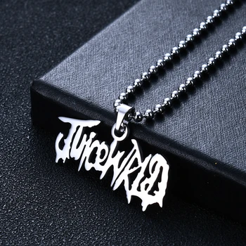 

Rapper Juice WRLD Beaded Necklace Strand Chain Stainless Steel Letter Pendant Necklace Fans Gift