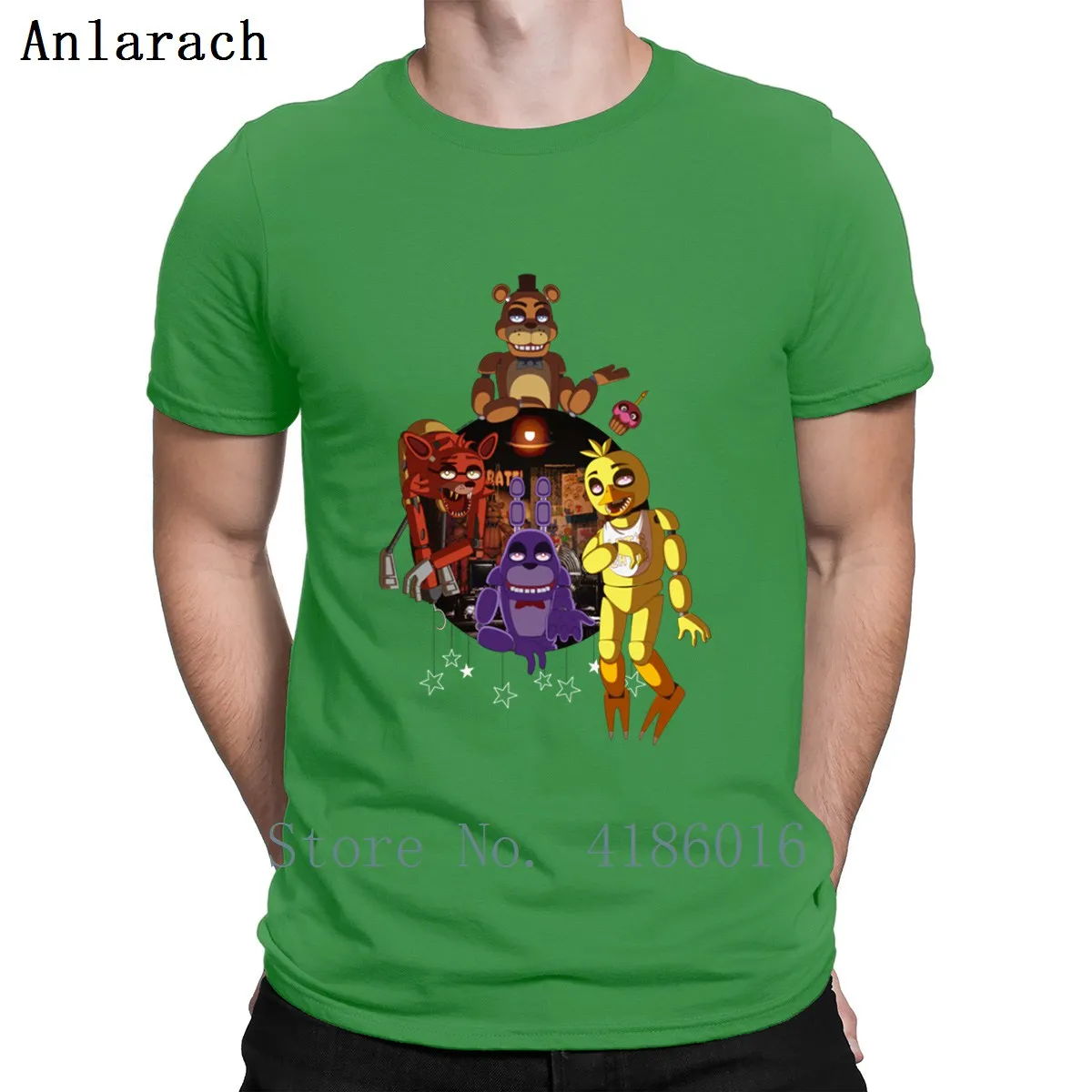 Fnaf банда футболка хлопок интересный уличная забавные весенние размеры S-5xl Уникальный Заказ - Цвет: Green