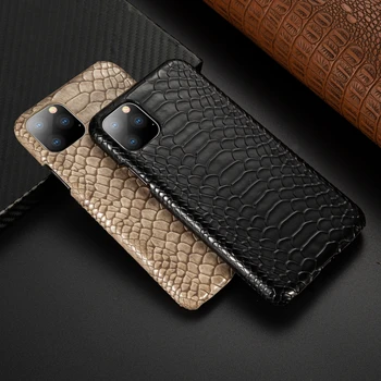 

Luxury leather snake hard case for iPhone 11 Pro Max 11Pro phone cases cute ultra thin python cover for iPhone x xs max xr 10