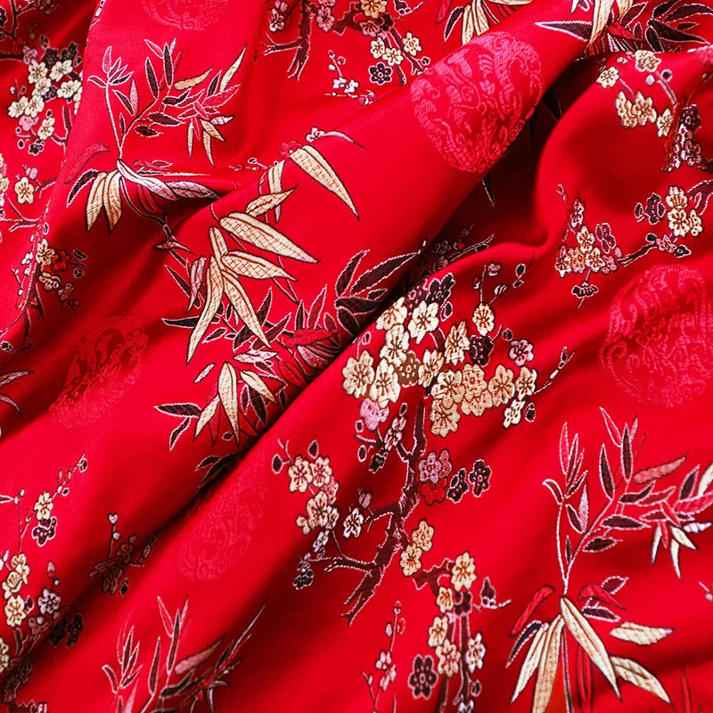 Парчовая жаккардовая ткань для шитья cheongsam и кимоно лоскутное шитье дамасский