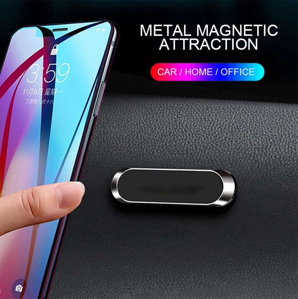 

Strip Shape Magnetic Phone Holder for Car Multi-Function Magnetic Mobile Phone Holder for Office Bedroom for iPhone Smart Phone