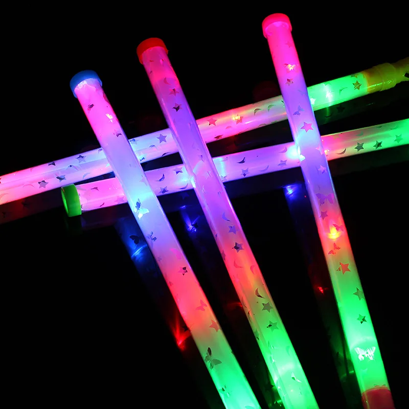 

10Pcs/Lot Colorful LED Stick Glow Stick Rally Rave Cheer Tube LED Glow Soft Baton Wands for Party Festival